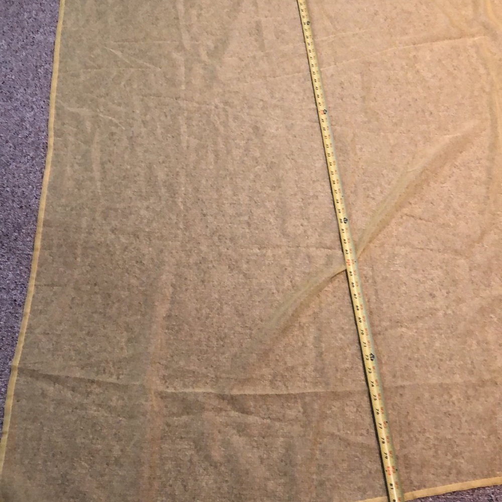 Four panels sheer yellow drape